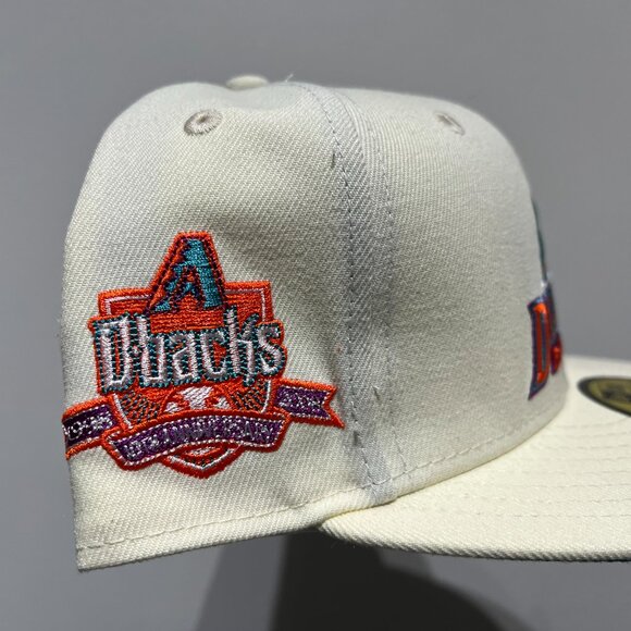 Arizona Diamondbacks MLB NE Ivory Fitted Hat - New - Picture 2 of 5
